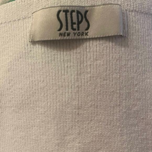 Steps New York White Tank Top with Cutouts and Diamond Crystal Accents (S/M) - Picture 4 of 5